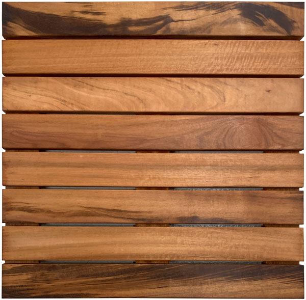 Tigerwood WiseTile® hardwood deck tile