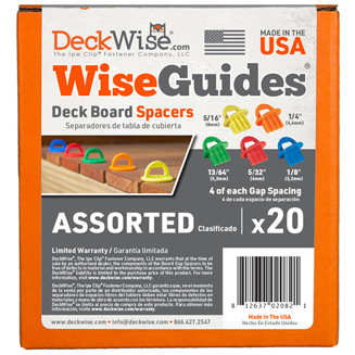 Deck Board Spacers 20 pack made by DeckWise