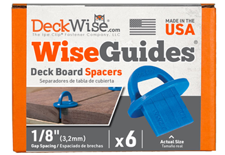 Deck Board Spacers 6 pack made by DeckWise