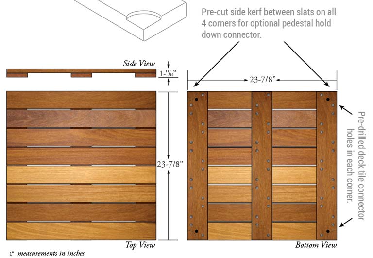 Cumaru WiseTile® 24x24 specs