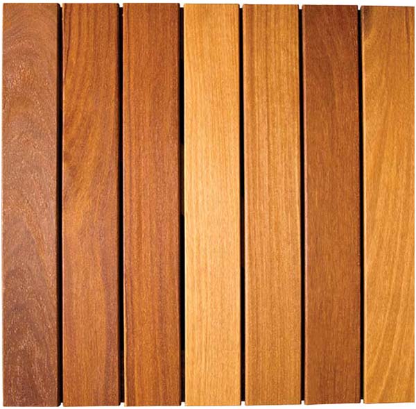 Cumaru WiseTile® hardwood deck tile
