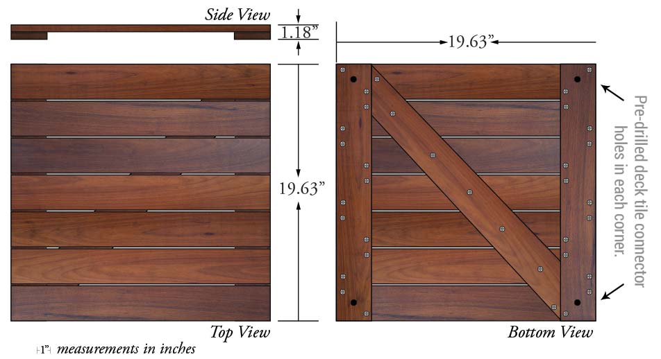 Ipe WiseTile® 20x20 specs