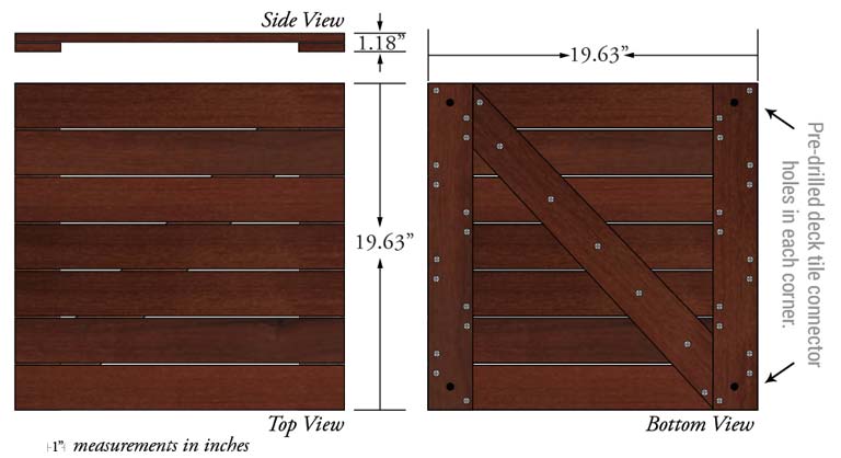 Massaranduba WiseTile® 20x20 specs