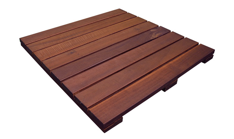 Massaranduba WiseTile® hardwood deck tile