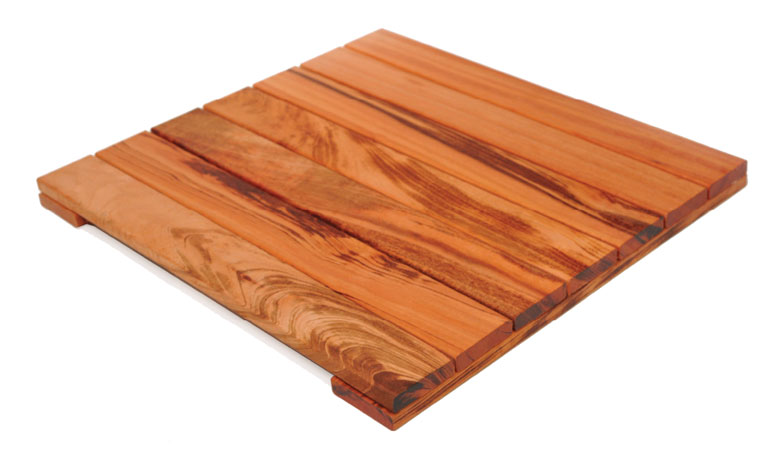 Tigerwood WiseTile® hardwood deck tile