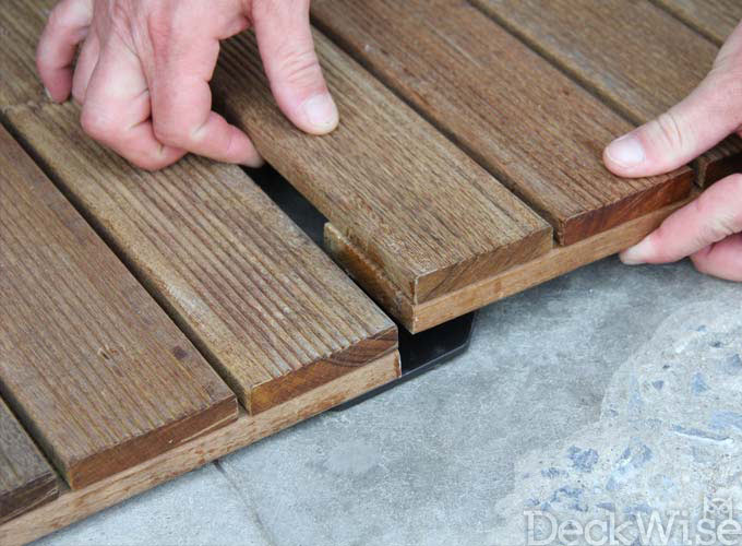 Connecting Hardwood Deck Tiles