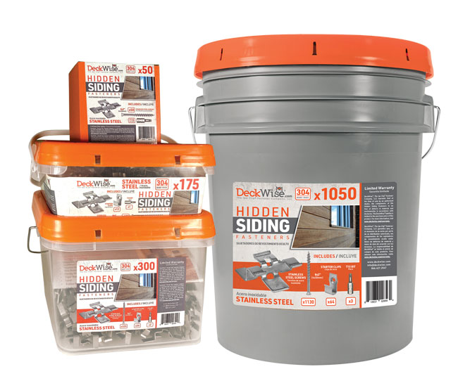 Hidden Siding Fastener kits from DeckWise