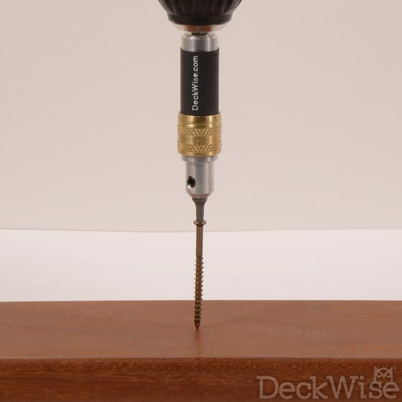 Heat Treated Stainless Steel Screw going into Ipe wood