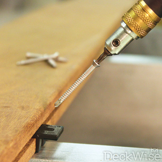 Metal Joist Screw being driven into steel joist