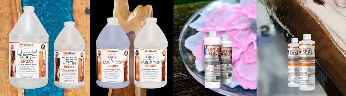 Deep Pour Epoxy - 2 inch - 2:1 Ratio - 3 Gallons (2 - 1.5 Gal Kits) &  Colorant Wise Bundle*