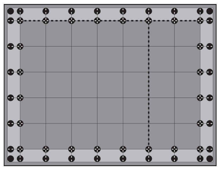 Altitudes Pedestal® perimeter deck tile placement