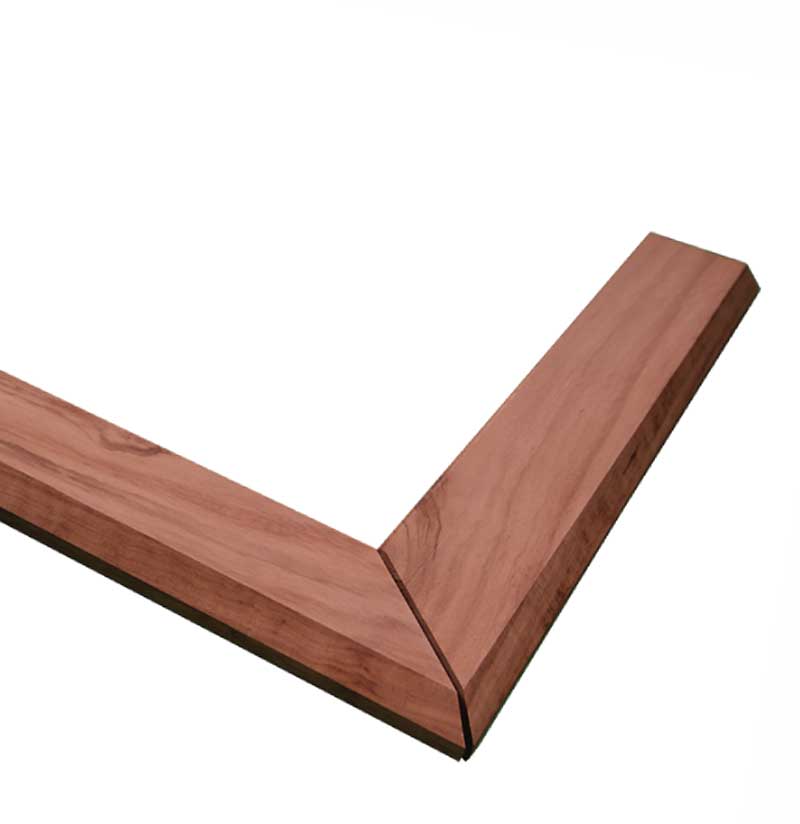 tigerwood edge trim - corner piece - 20 inches