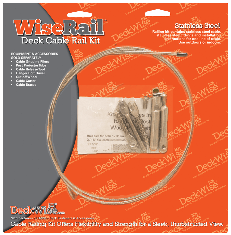 DeckWise® WiseRail® DIY cable railing kit