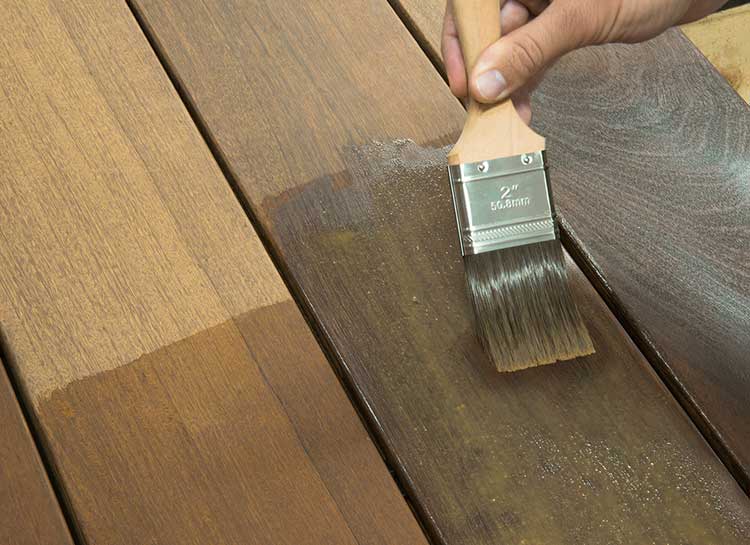 Ipe Oil Hardwood Deck Finish application process