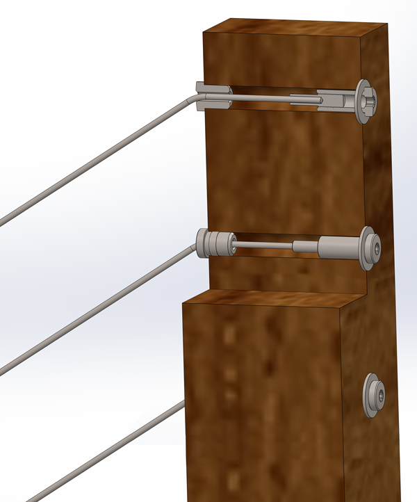 DeckWise® WiseRail® Legacy 500 stair with post connector