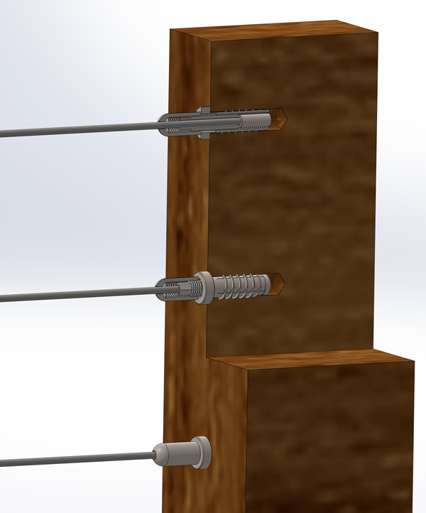 DeckWise® WiseRail® Legacy 500 stair with post connector